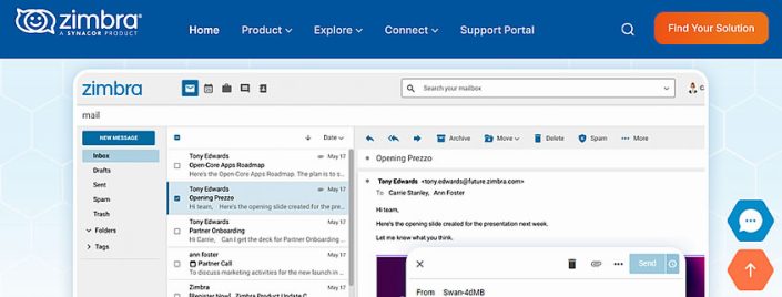 zimbra-mail-interface